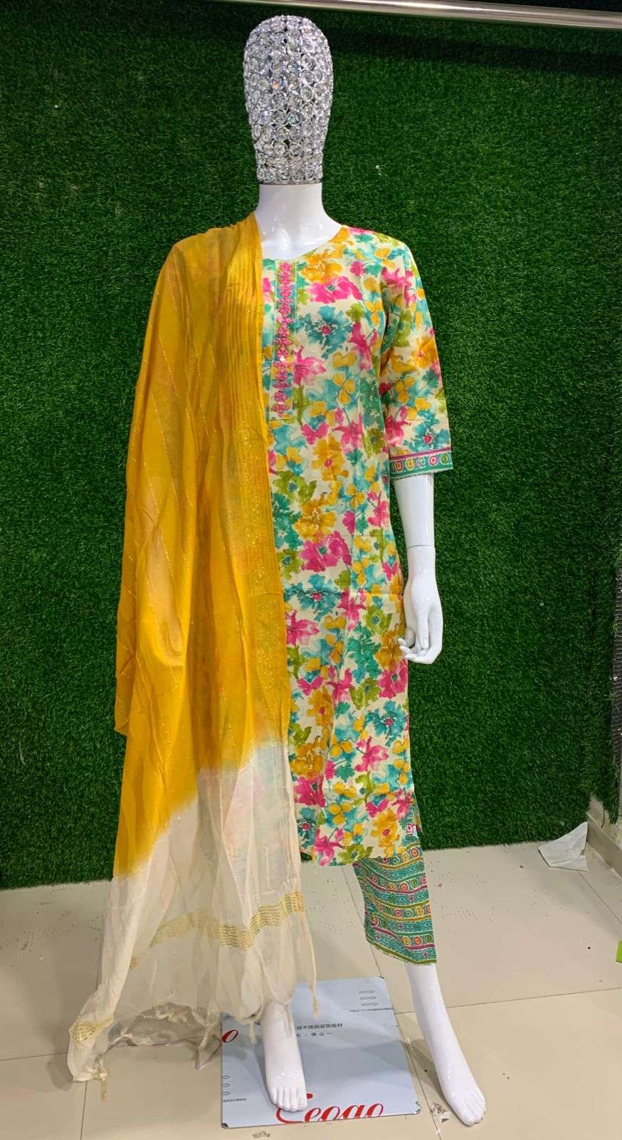 BEMITEX INDIA PRESENT MODAL SILK FABRIC WITH HAND WORK BASED FLOWER PRINT READYMADE 3 PIECE SUIT COLLECTION WHOLESALE SHOP IN SURAT
